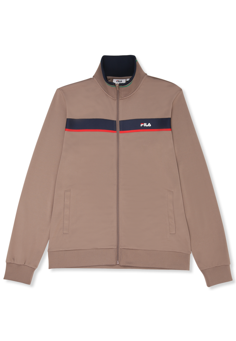 Sagano Regular Taped Track Jacket - Taupe Gray