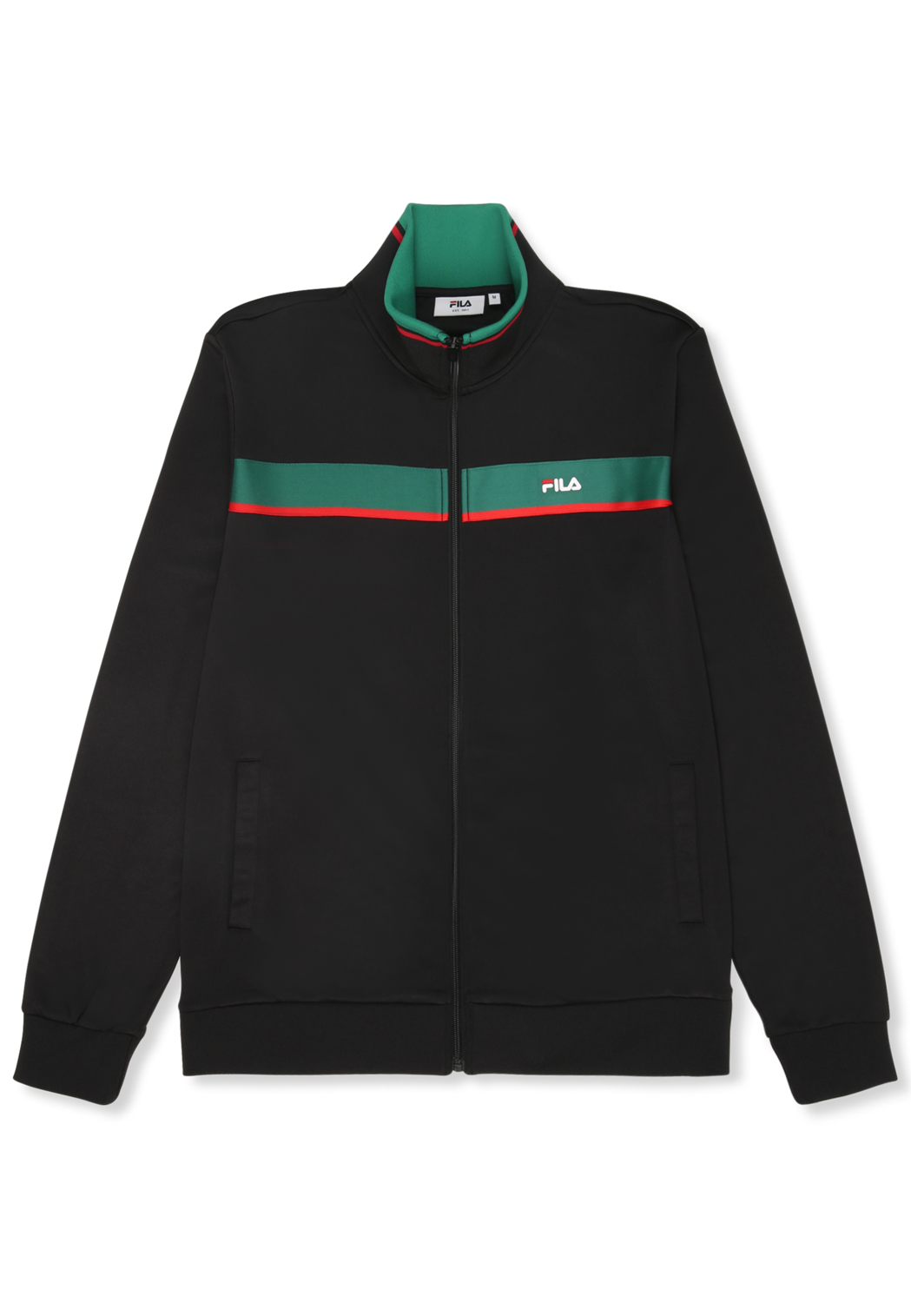 Chaqueta deportiva clásica con bandas - Negro