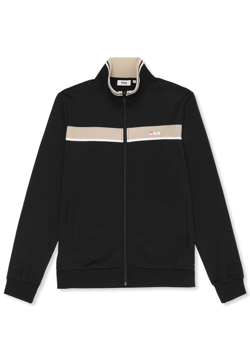 Sagano Regular Taped Track Jacket - Black-White Pepper