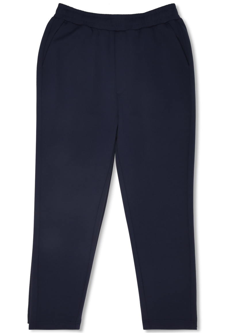 Jovencan Slim Cropped Smart Sweatpants - Black Iris