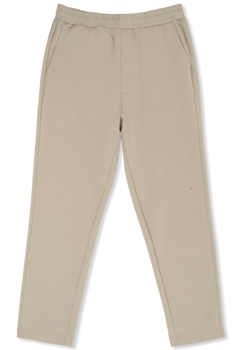 Jovencan Slim Cropped Smart Sweatpants - Blanc Poivre