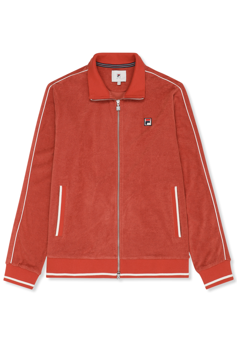 Tavarnuzze Regular Towelling Track Jacket - Etruscan Red