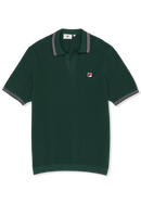 Orentano Regular Johnny Collar Knitted Polo Shirt - Vert Bouquet