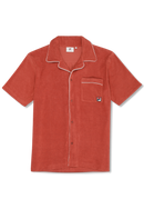 Empoli Relaxed Towelling Resort Shirt - Etruscan Red