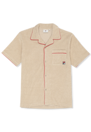 Empoli Relaxed Towelling Resort Shirt - Blanc Poivre