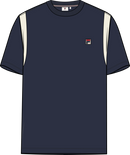 Empoli Regular Blocked Towelling T-Shirt - Black Iris-Egret