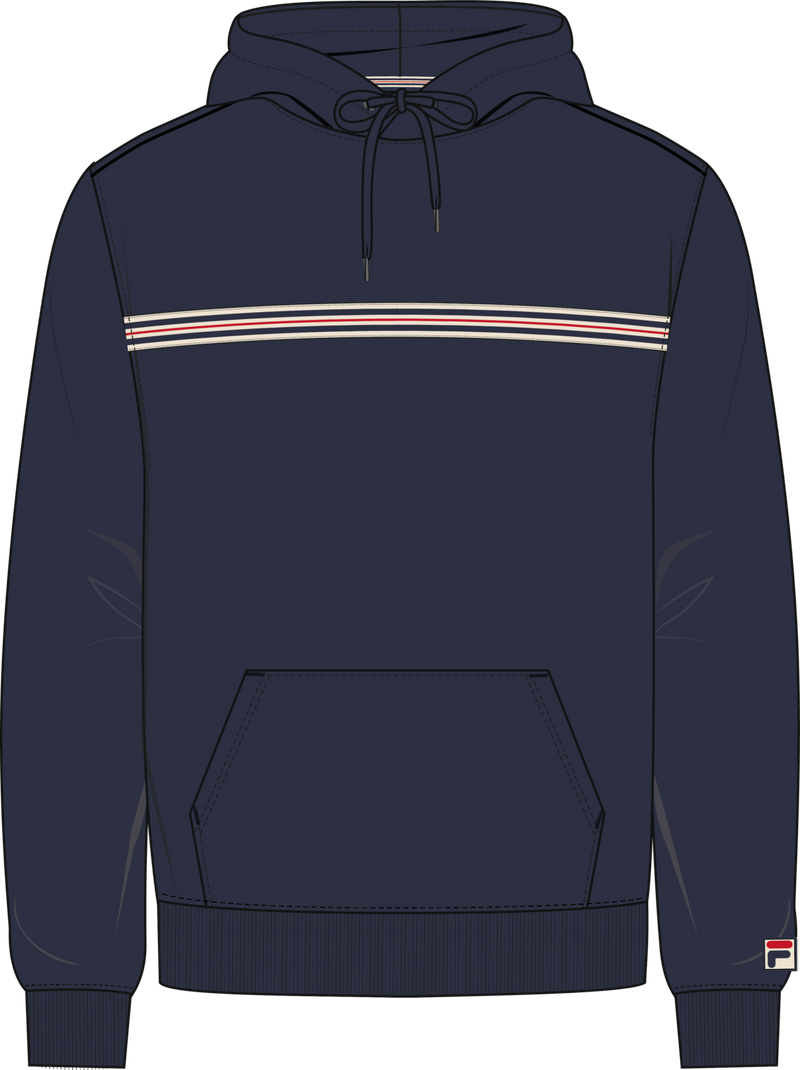 Diecimo Regular Heritage Tape Hoodie - Black Iris