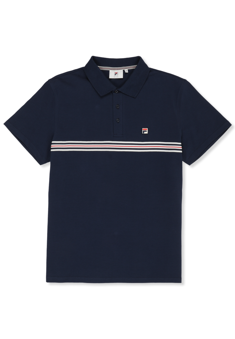 Diecimo Regular Heritage Tape Polo Shirt - Black Iris