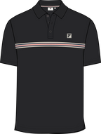 Polo clásico con banda Heritage - Negro