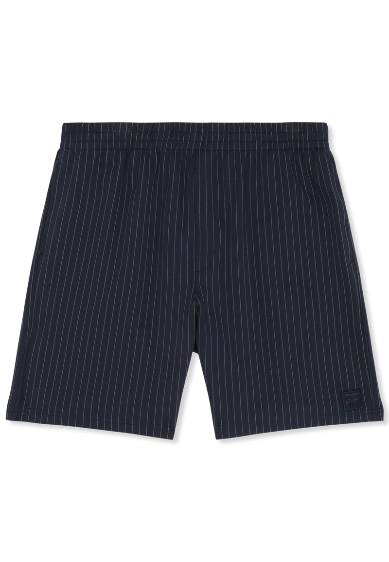 Lucca Regular Pinstriped Shorts - Black Iris / Egret Striped