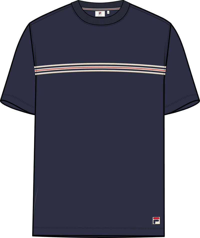 Diecimo Regular Heritage Tape T-Shirt - Black Iris