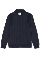 Lucca Regular Pinstriped Track Jacket - Black Iris / Egret Striped