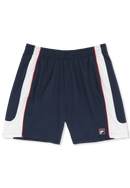 Pistoia Loose Blocked Woven Shorts - Black Iris-Bright White