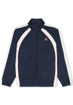 Veste De Survêtement Tissée Color-Block Décontractée - Iris Noir-Blanc Éclatant