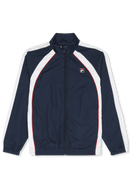 Pistoia Relaxed Blocked Woven Track Jacket - Black Iris-Bright White