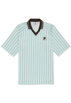 Camisa Holgada De Satén A Rayas - Mar Calmante / Rayas