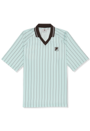 Coverciano Loose Pinstriped Satin Shirt - Mer Apaisante / Rayé