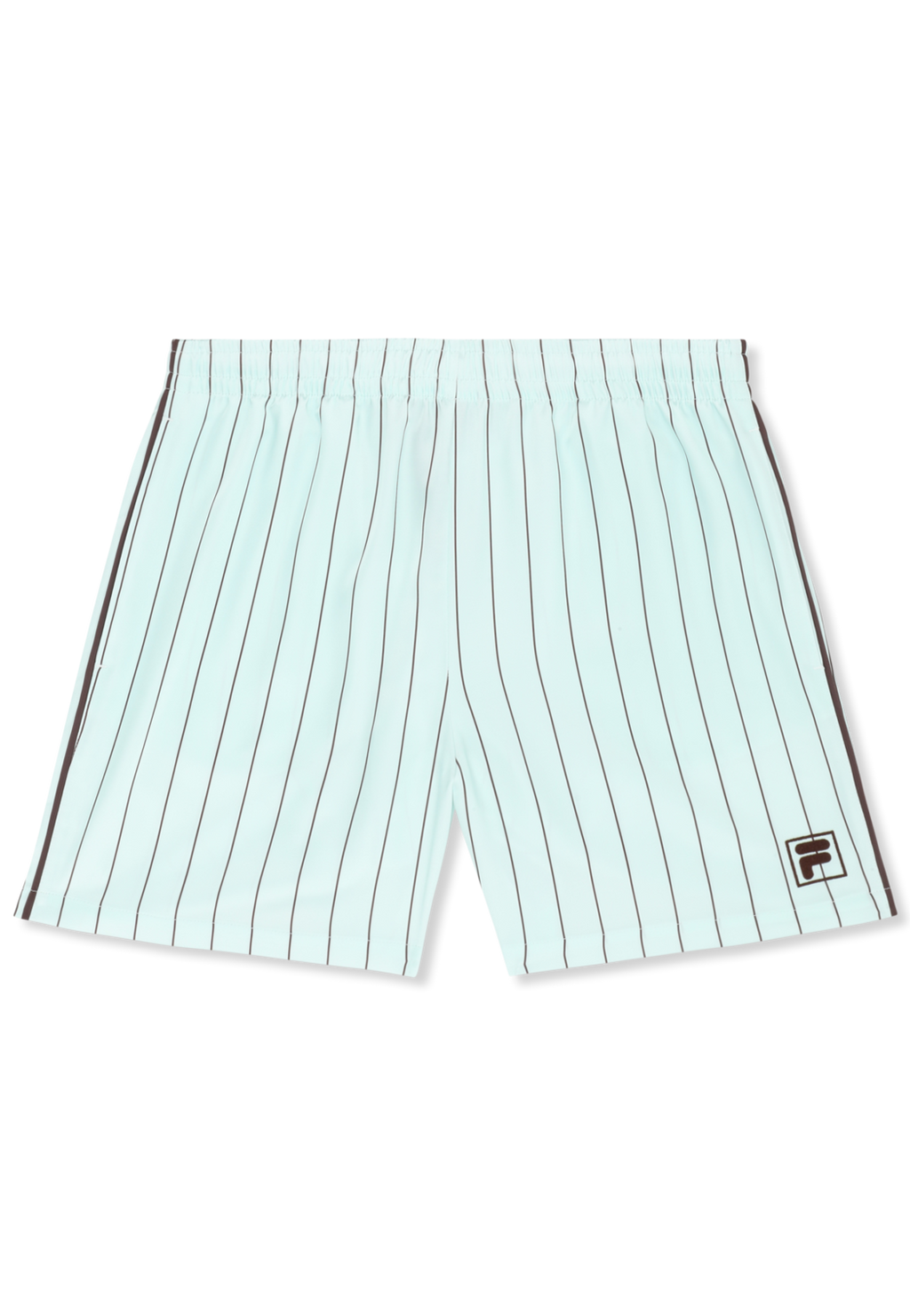 Pantalones cortos holgados de satén con rayas diplomáticas - Mar calmante / Rayas