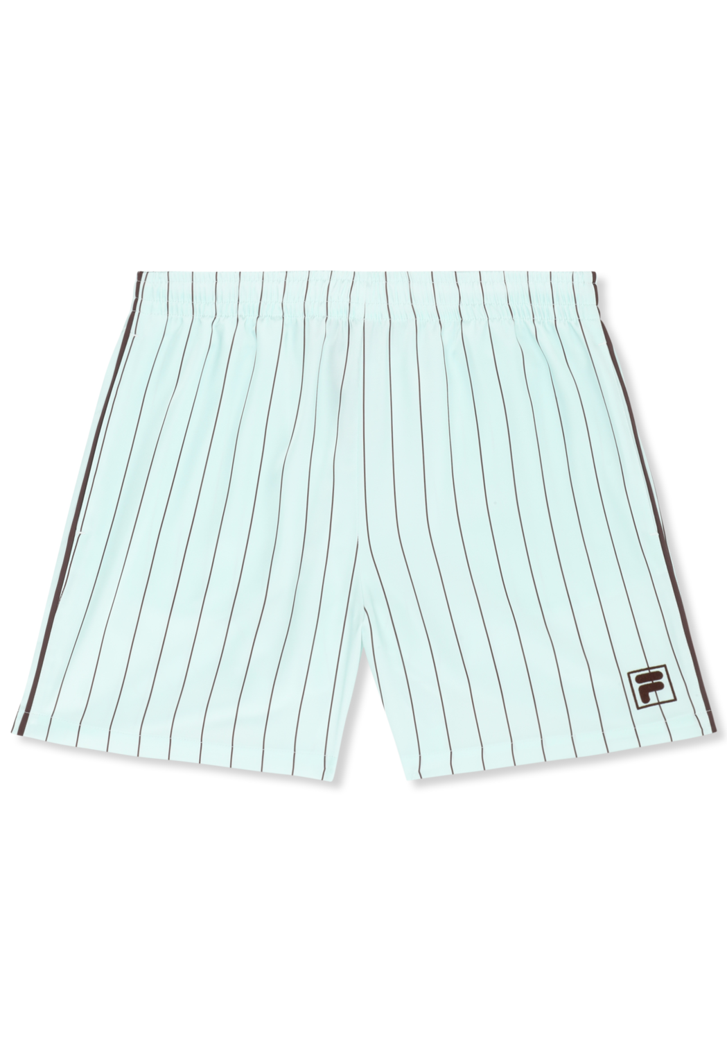 Pantalones cortos holgados de satén con rayas diplomáticas - Mar calmante / Rayas