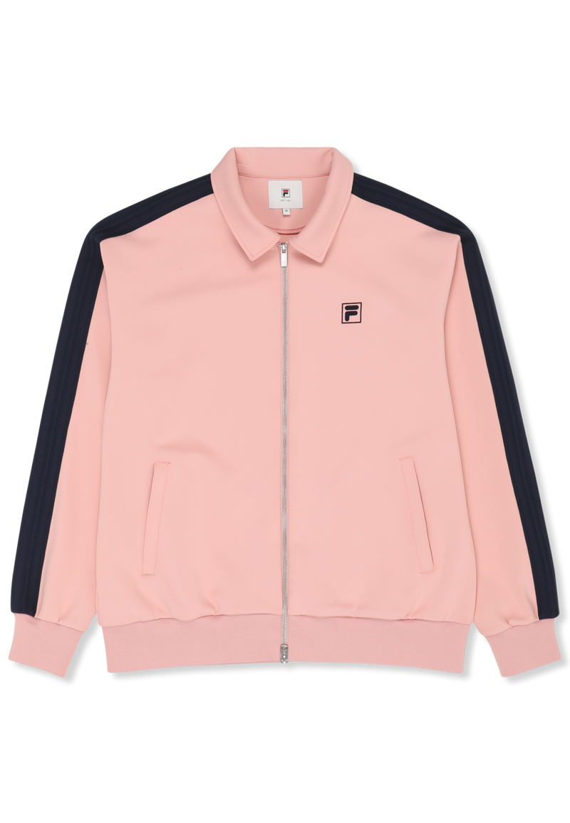 Vaiano Relaxed Taped Track Jacket - Mellow Rose