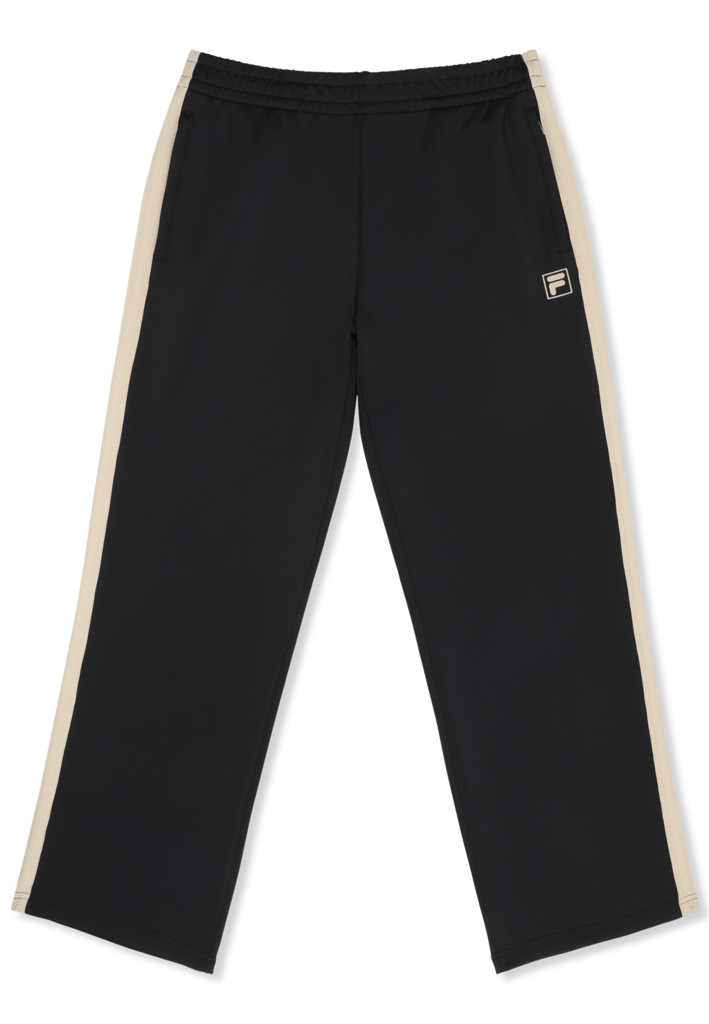 Pantalones deportivos casuales con franjas - Negro