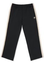 Pantalones deportivos casuales con franjas - Negro