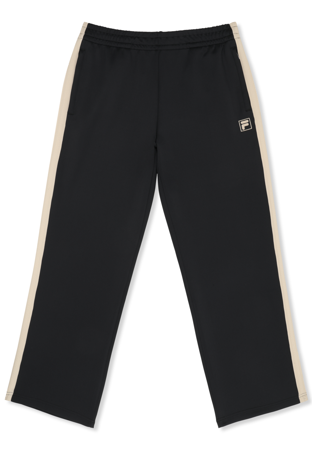 Pantalones deportivos casuales con franjas - Negro