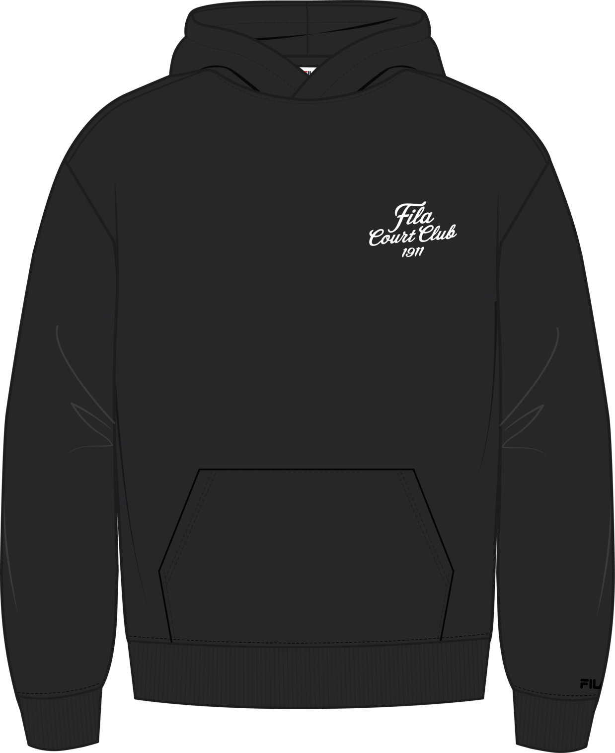 Hoodie À Imprimé Décontracté - Noir