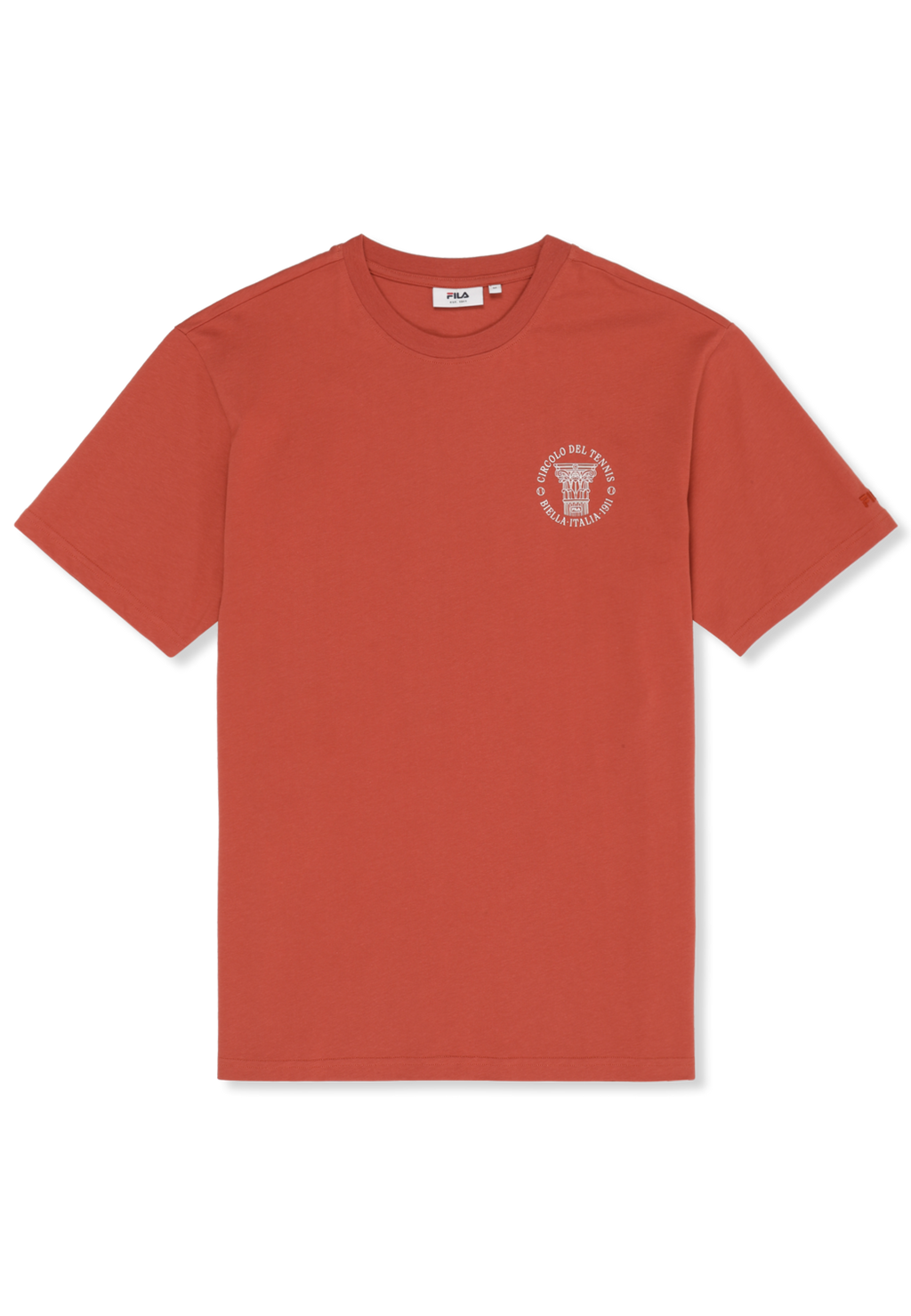 T-Shirt À Imprimé Décontracté - Rouge Étrusque