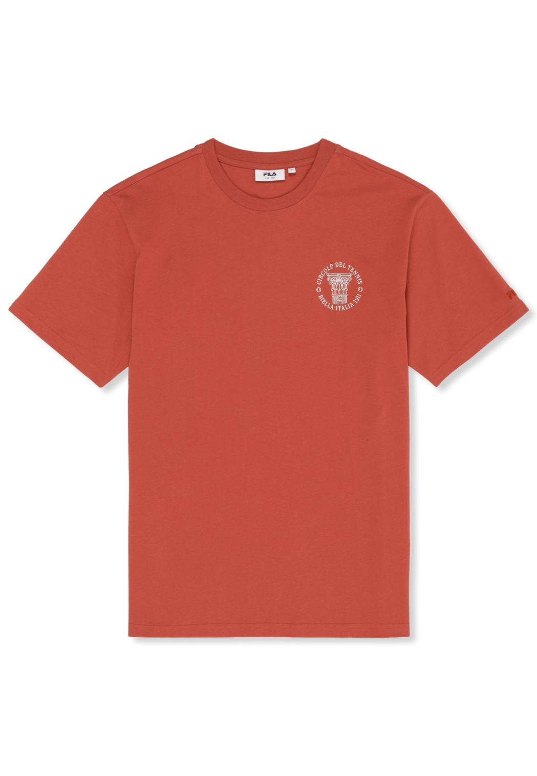 T-Shirt À Imprimé Décontracté - Rouge Étrusque
