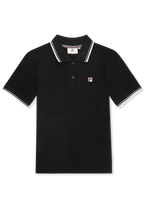 Polo con ribetes finos - Negro