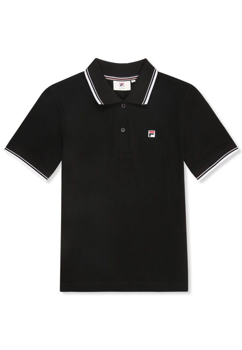 Biella Slim Tipped Polo Shirt - Noir