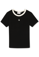 Montebeni Slim Logo Rib T-Shirt - Noir