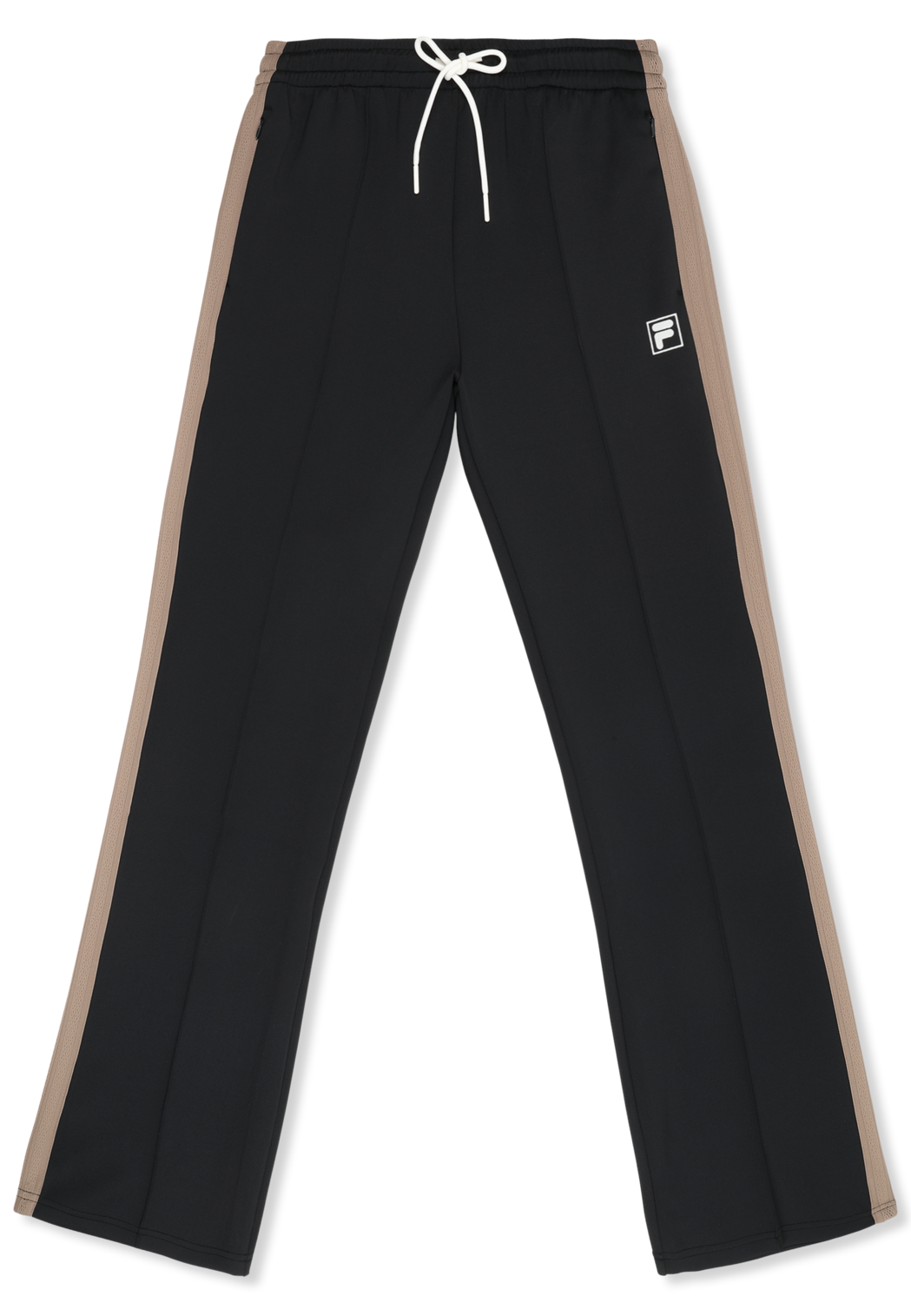 Pantalones deportivos extralargos con franjas - Negro