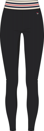 Leggings deportivos con banda Heritage - Negro
