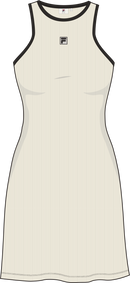 Maiano Sleeveless Logo Rib Dress - Egret
