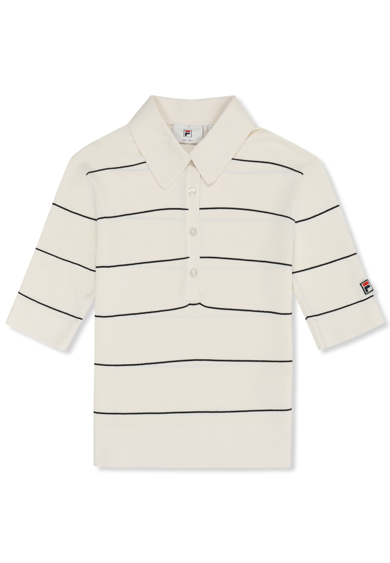 Montecarlo Slim Fine Knitted Polo Shirt - Egret
