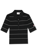 Polo slim de punto fino - Negro