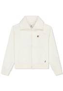 Monteloro Relaxed High Collar Scuba Jacket - Egret