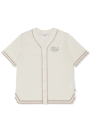 Villanova Oversized Mesh Baseball Shirt - Egret