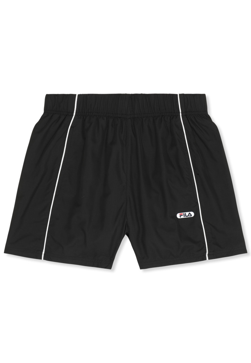 Oilo Loose Contrast Piping Woven Shorts - Noir