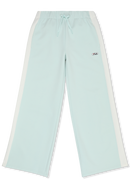 Lecore Wide Contrast Panel Scuba Track Pants - Soothing Sea-Egret
