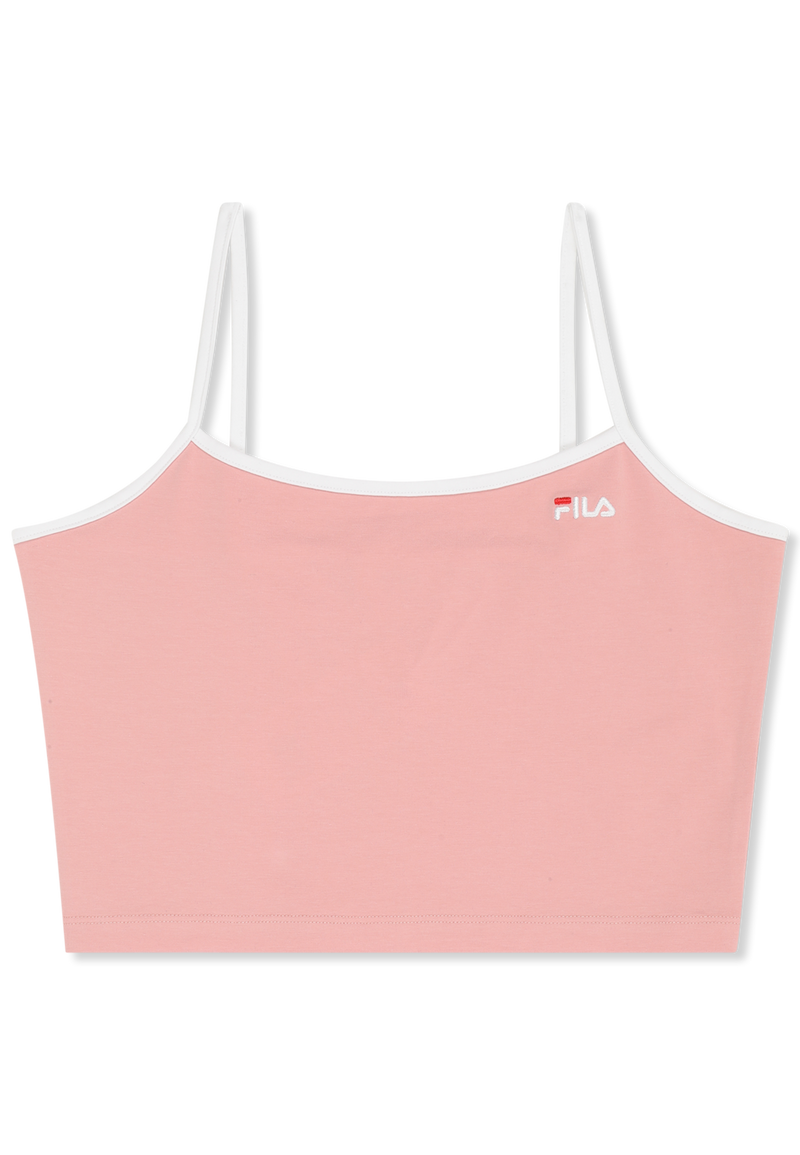 Renella Cropped Spagetti Strap Top - Mellow Rose