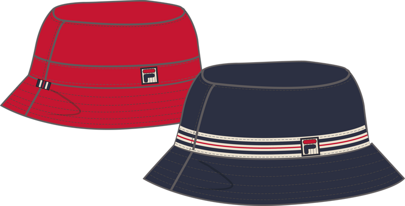 Pariana Reversible Bucket Hat - Black Iris-True Red