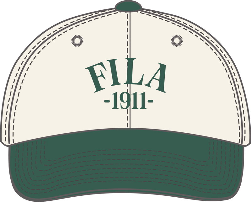 Firenze Unconstructed 6 Panel Snap Back - Egret-Posy Green