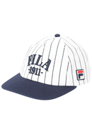 Firenze Pinstriped Unconstructed 6 Panel Snap Back - Egret-Black Iris