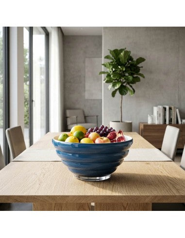 Anelli - Coupe - Ø28 Cm H14 Cm - Opale/Bleu Orion