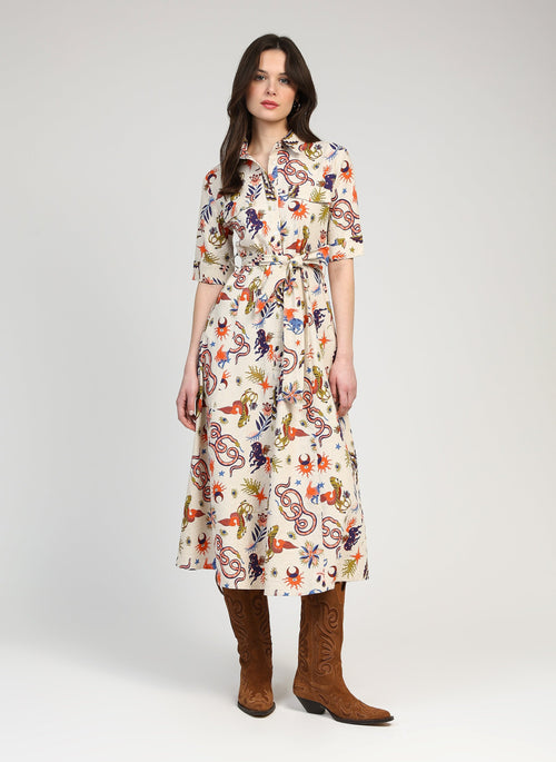 Osmine Bale Long Dress Ecru