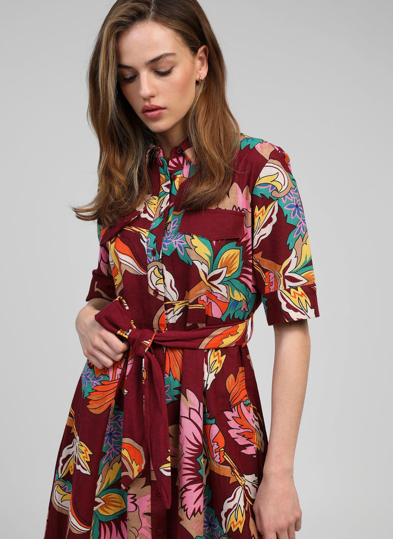 Osmine Jaba Cherry Long Dress