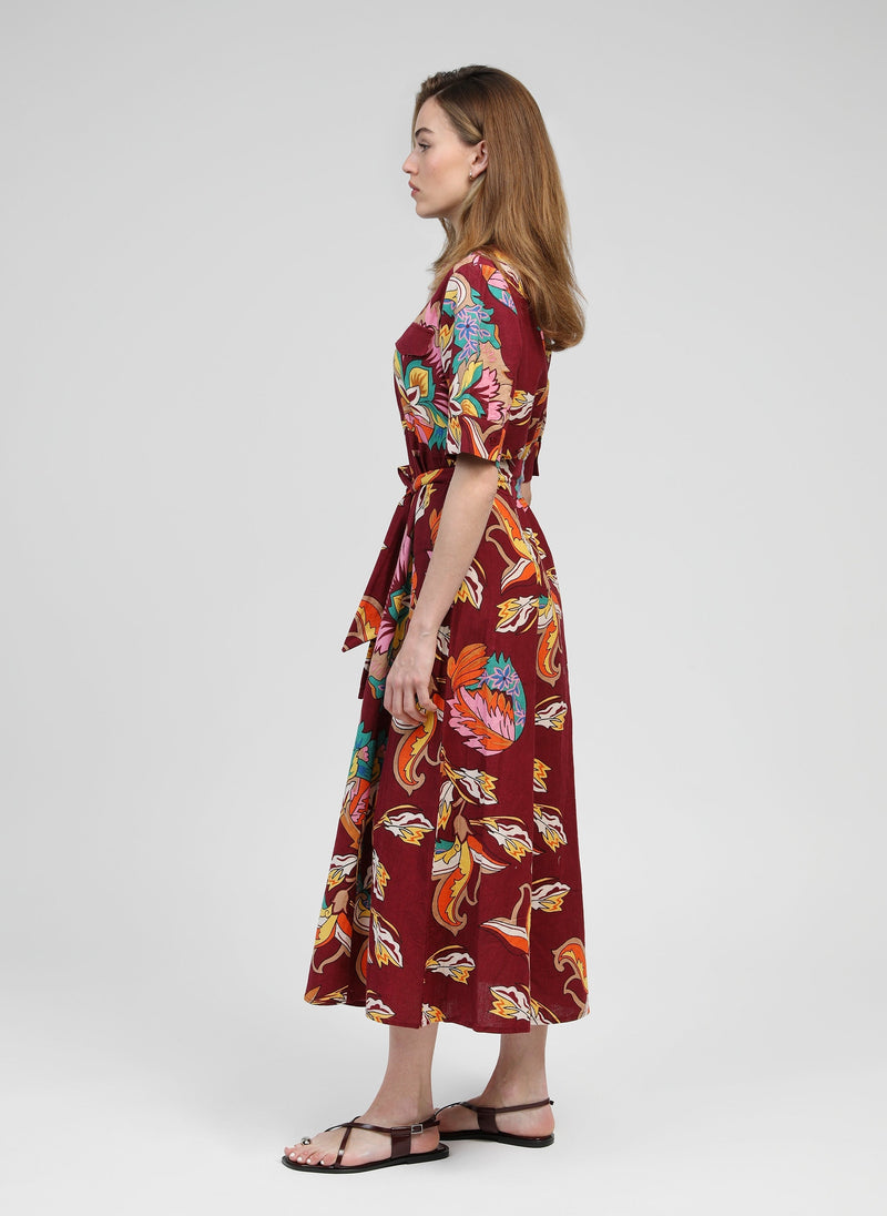 Osmine Jaba Cherry Long Dress
